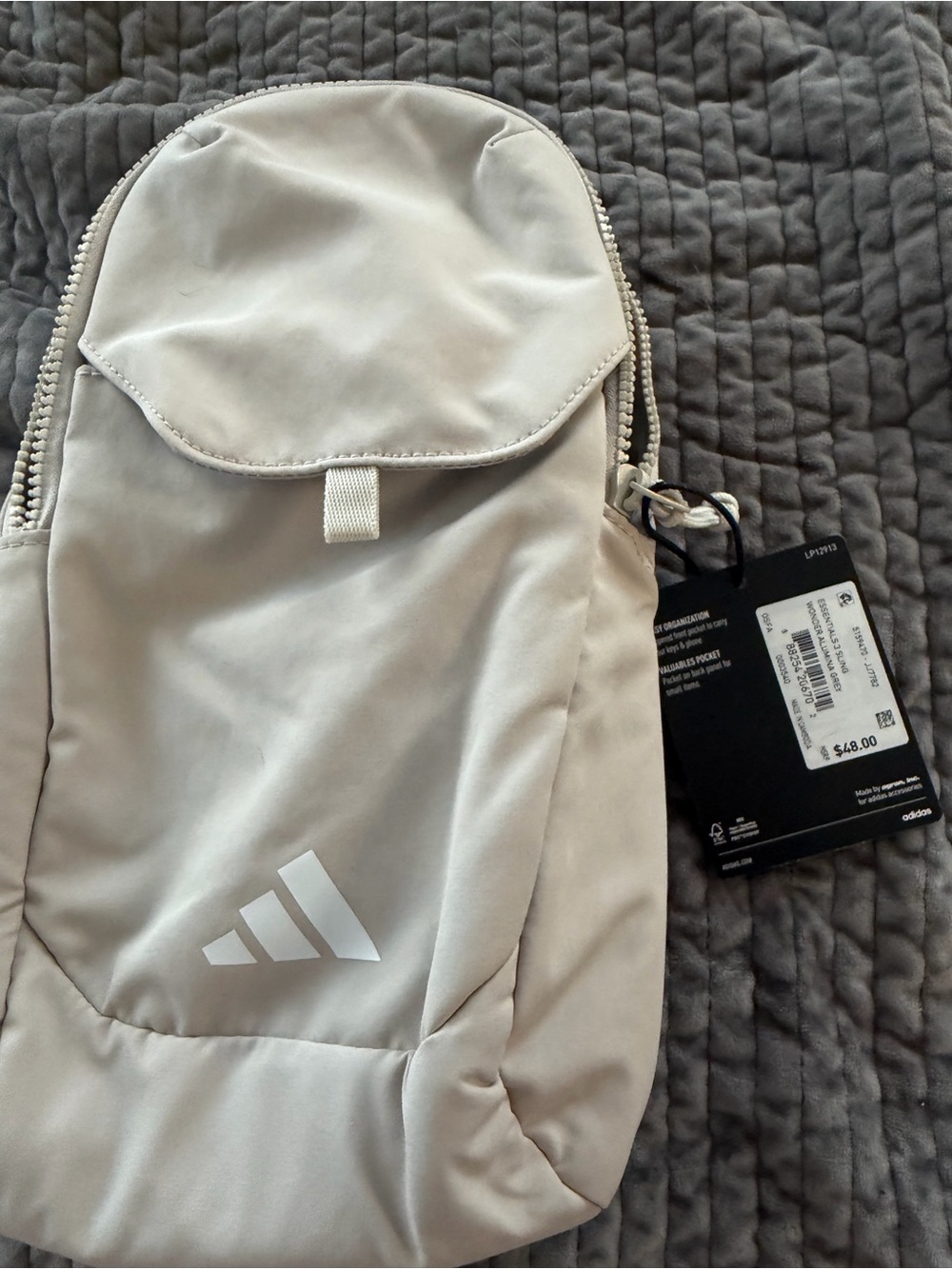 adidas Cream Sling Pack with White Logo